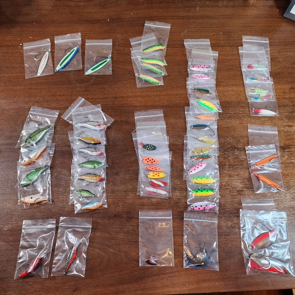 50 Piece Lot Fishing Lures & Baits , Tackle